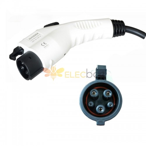 EV Fast Charging Adapter SAE J1772 Plug To IEC 62196 3 Socket 16A 250V