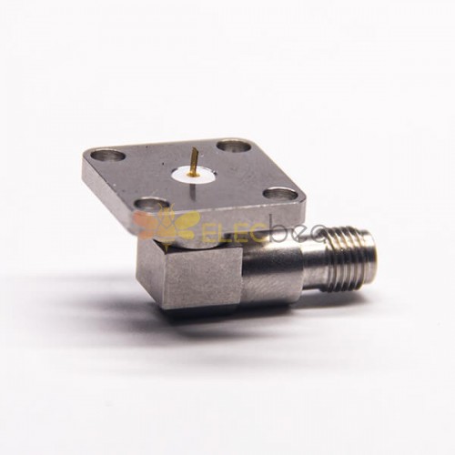 SMA Female Right Angle Flange With 4 Holes For PCB