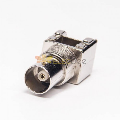 Pcs Bnc To Pcb Connector Female Degree Through Hole Bulkhead For