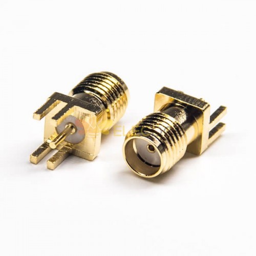 20pcs Edge Mount SMA Connector Straight Female Threaded Gold Plating