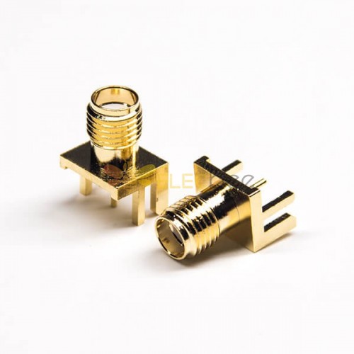 Pcs Sma Connector Female Straight Ohm Edge Mount For Pcb Gold Plating