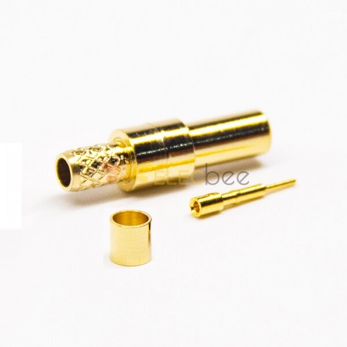 20pcs SMB Female Crimp Connector 180 Degree For Cable Gold Plating