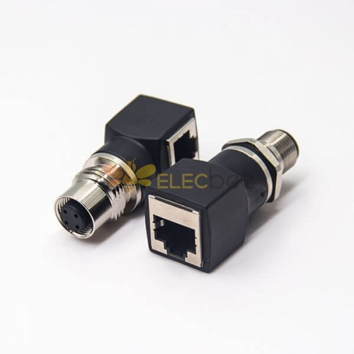 M To Rj Bulkhead Connector D Code Waterproof M Pin Female To