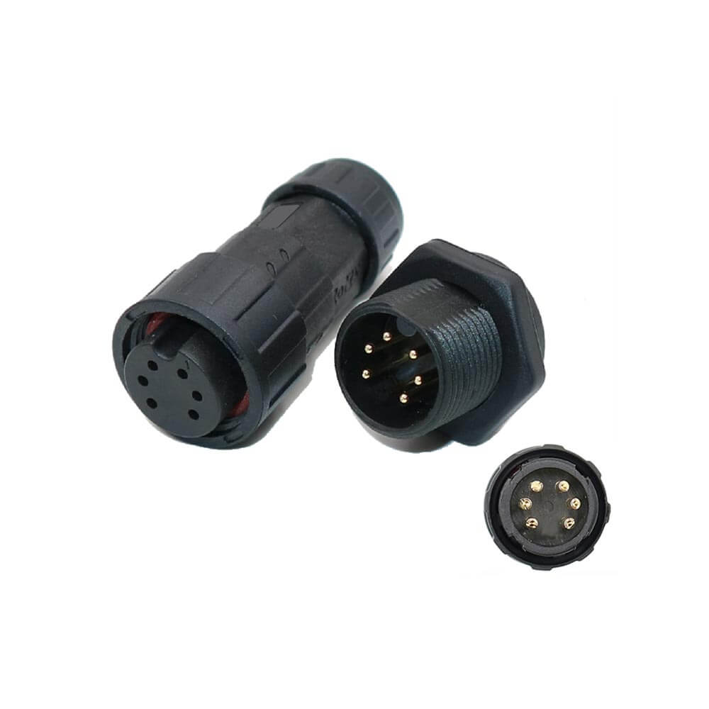 M19 Battery Connector Male And Female Aviation Plug 6 Pin Front Panle