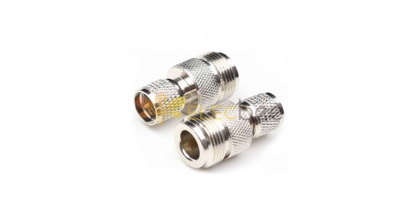 N Female Jack To Mini Uhf Male Plug Straight Rf Adapter Nickel Plated