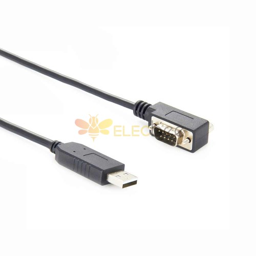 FTDI USB A 2 0 Male To RS232 DB9 Male Left Angled Serial Cable Cable