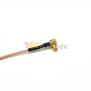 20 piezas Cable coaxial MCX RG178 Soldadura marrón con macho MCX en ángulo 20 cm