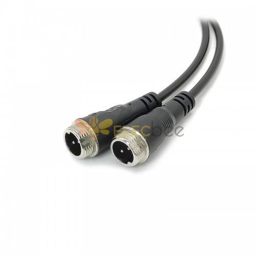 Tipo macho do conector 2pin Y da aviação GX12 para fêmea reta com cabo de 20CM