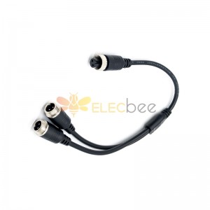 GX12 Aviation Connector  2pin  Y Type   Male  to straight  Female  with  20CM Cable