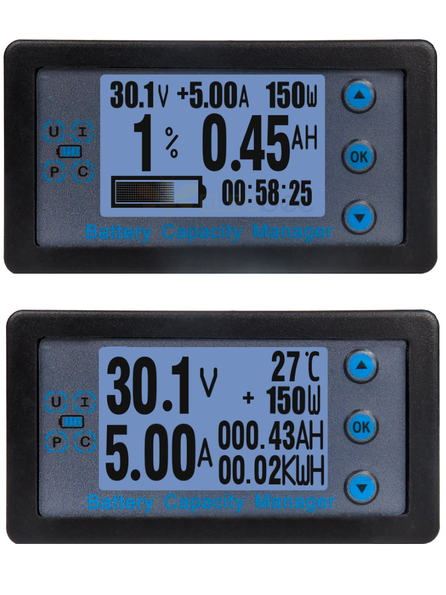 VA9510 DC8-120V цифровой вольтметр амперметр индикатор емкости батареи кулоновый измеритель Холла тестер детектор мощности измеритель энергии