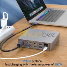 LINTES USB 10G HUB Dual HDMI w/ PD charger - 嘉基科技