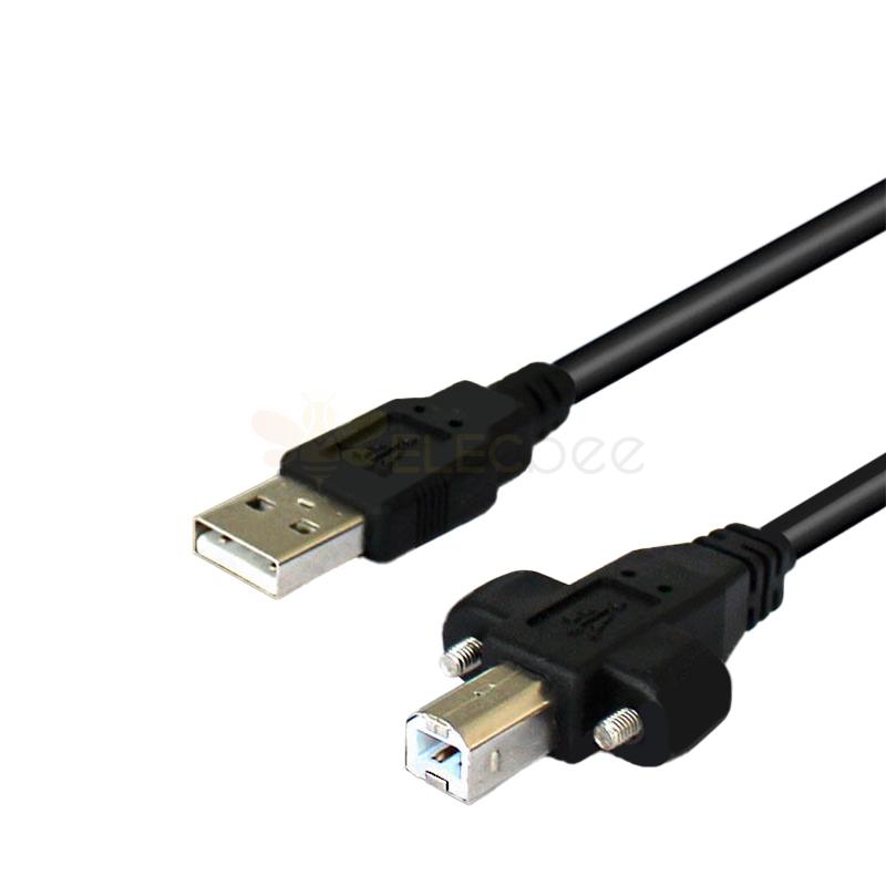  USB 2.0 Type A To Panel Mount Screw Lock Type B Cable 