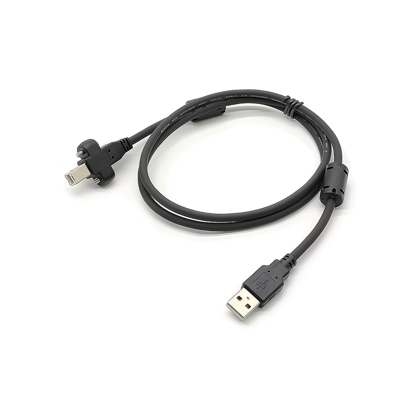  USB 2.0 Type A To Panel Mount Screw Lock Type B Cable 