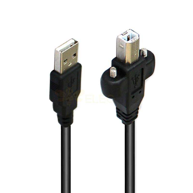  USB 2.0 Type A To Panel Mount Screw Lock Type B Cable 