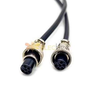 GX12 6 Pin Разъем Кабель Корсеты Прямо женский Plug для кабеля 200CM