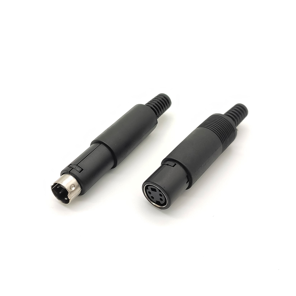 Mini DIN Connector S-Video terminal Circular 3/4/5/6/7/8 Pin Male/Female With Plastic Handle Adapter