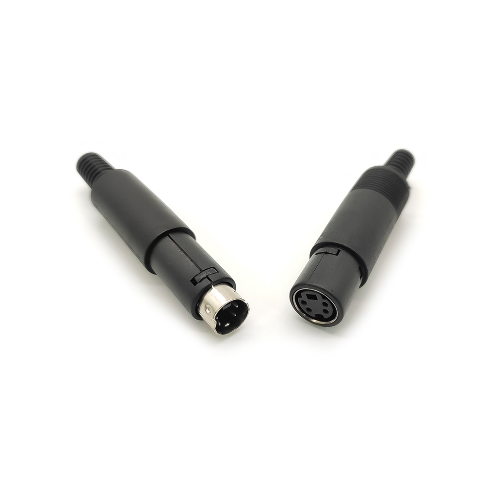 Mini DIN Connector S-Video terminal Circular 3/4/5/6/7/8 Pin Male and Female With Plastic Handle Adapter