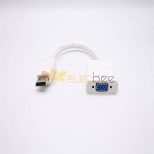 DP إلى VGA Converter Displayport إلى VGA Interface Display Adapter بطاقة الرسومات الكبيرة DP المحول