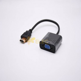 HDMI轉VGA帶音頻轉換器高清轉VGA接投影儀電腦轉液晶電視轉換線