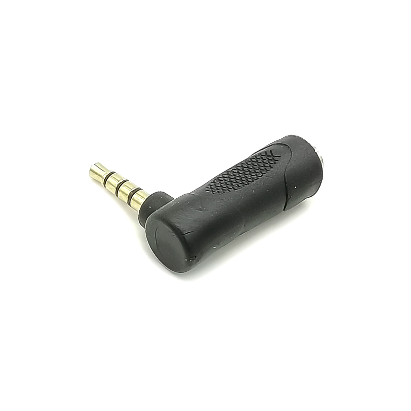 Audio Adapter 4-polig Stecker zu buchsen 90 Grad Rechtwinkel Kopfhörer Adapter