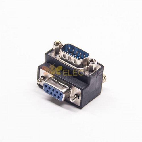 D Sub Right Angle Adapter Standard D-Sub 9 Pin Male To 9 Pin Female