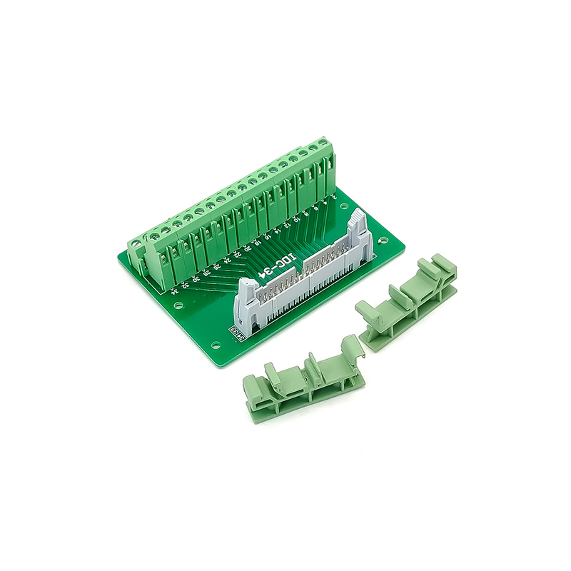 DB37 Solderless Terminal Block  37 Pin Adapter  Solderless DB37P Connector Module  Straight Female Connector with Bracket