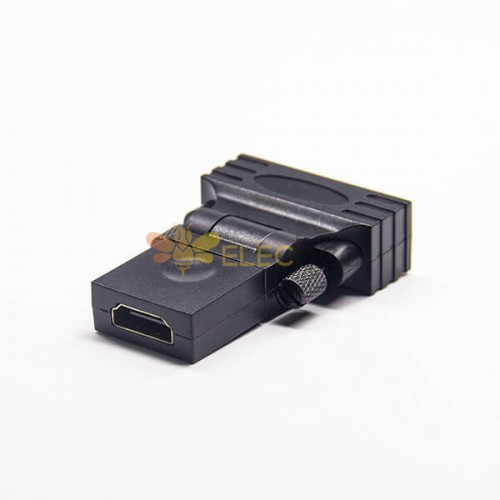 Adattatore Dvi to Hdmi DVI 24 x 1Pin Maschio A HDMI Angolo Retto Femminile Ruota di 360 Gradi