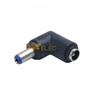 Convertidor de corriente CC, conector CC de 5,5x2,1mm a conector azul de 5,5x2,1mm, 90 grados