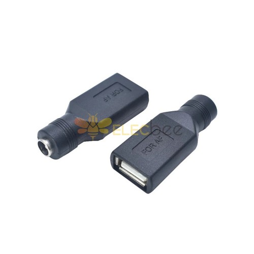 DC-auf-USB-Buchse-Konverter, USB-Buchse A-Buchse auf DC 5,5 x 2,1 mm Buchse, Adapter 1 V ~ 36 V