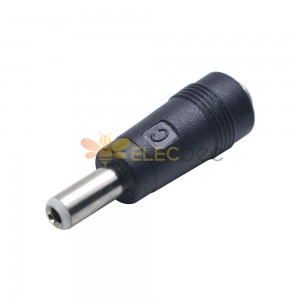 Adaptador de enchufe de alimentación para ordenador portátil DC 5,5x2,1mm Jack a convertidor recto de enchufe de 5,5x2,5mm