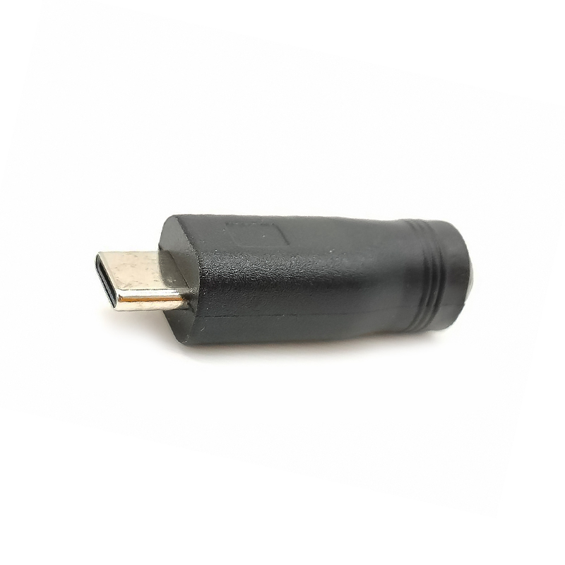 USB-auf-DC-Netzteil, DC 5,5 x 2,1 mm Klinkenbuchse auf Typ-C-Stecker, gerade Kupplung