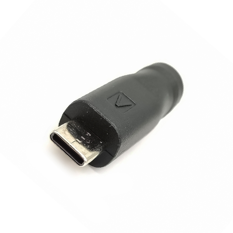 Adaptador de corriente USB a CC, conector hembra de 5,5x2,1mm, acoplador de conector macho tipo C recto