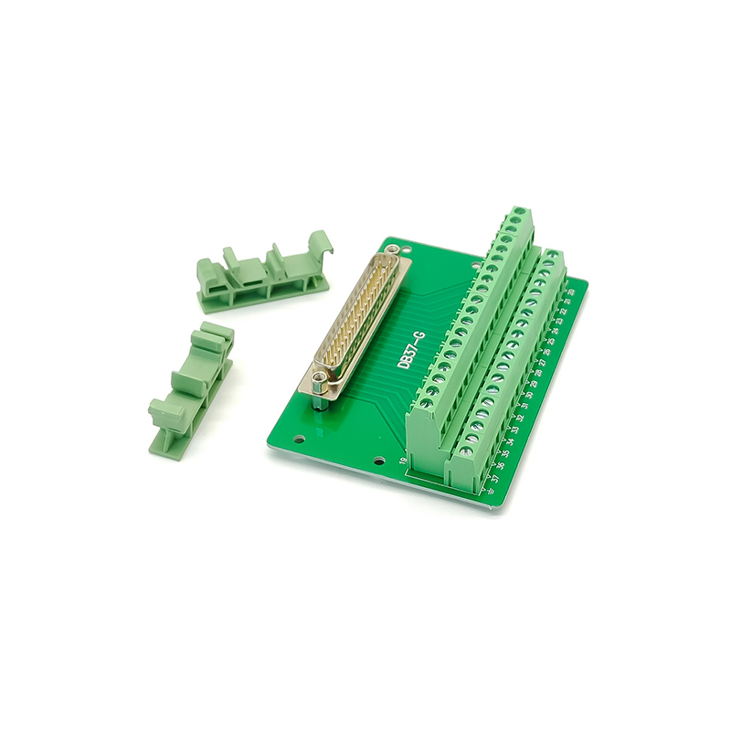 DC2 34P Latched Header Connector Extension Line Terminal PLC Relay Extension Board 34 Pin Connector Bullhorn Terminal Block 34 Pin Latched Header Connector with Simple Bracket