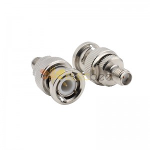 Adaptador BNC macho a SMA hembra Jack RF coaxial conector recto adaptador DC-6GHz