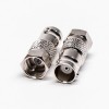 BNC Female to F Male Straight Adapter Nickel Plated