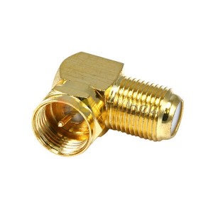 20pcs F Connector Male to Female Angled Adapter