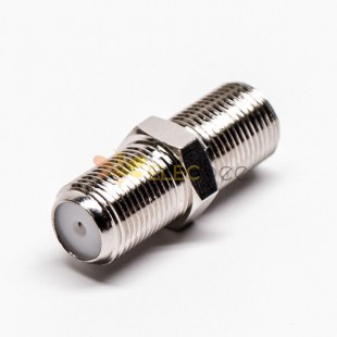 F Tipo Adaptador Coaxial RF Conector Feminino para Fêmea Banhada de Níquel