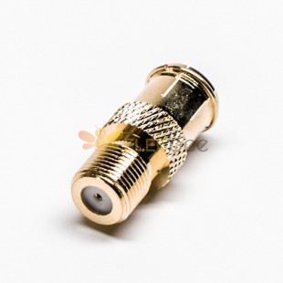 F Tipo Masculino para Adaptador Feminino Coaxial Conector Banhado a Ouro