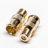 F Type Mâle à Femelle Adaptateur Coaxial Connector Gold Plaqué