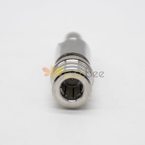 QMA Male Adapter Straight Male To Female Coaxial Connector Nickel Plating