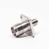 TNC to SMA Connector Female to Female 180 Degree 4 Hole Flange Stainless Steel