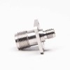 TNC to SMA Connector Female to Female 180 Degree 4 Hole Flange Stainless Steel