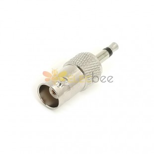 Coaxial BNC Adapter To 3.5mm Female To Male 180°Nickel Plated Connector