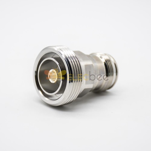 DIN Connector Adapter DIN7/16 To 4.3-10 Female To Female Straight Nickel Plating Coaxial Connector