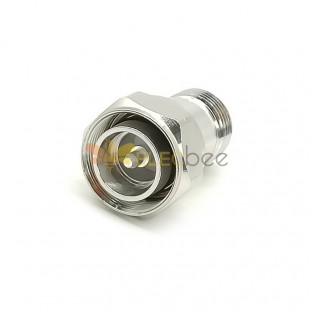 RF Type N Adapter Female to 4.3-10 Male Nickel Plating Straight Coaxial Adapter