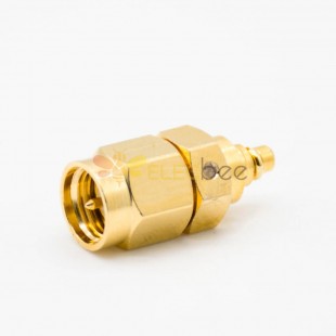 SMA Male To MMCX Male JJ Adapter Gold Plating Coaxial Connector Straight