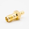 SMB To SMA Adapter Female To Male Straight Gold Plating Coaxial Connector