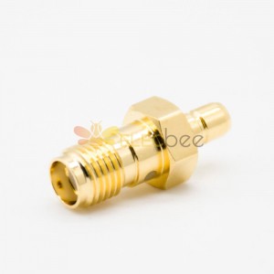 SMB To SMA Adapter Female To Male Straight Gold Plating Coaxial Connector