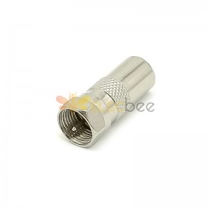 Adaptador recto F Tipo macho a conector coaxial macho PAL