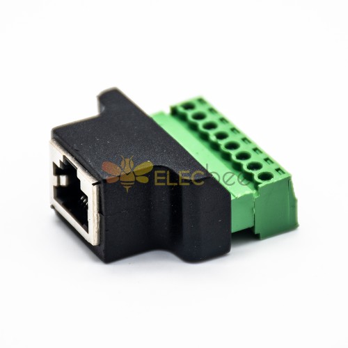 30cm RJ45 Network Cable Ethernet Male To 8 Pin AV Terminal Screw Adapter  Converter Block Plug Cable for CCTV Camera 